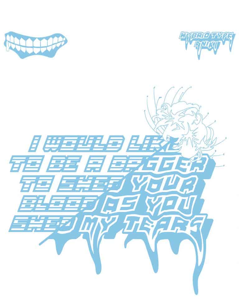 motif t-shirt tokyo ghoul